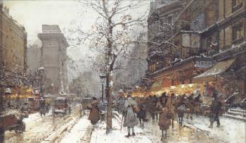 尤金 加林 拉盧 A Busy Boulavard Under Snow